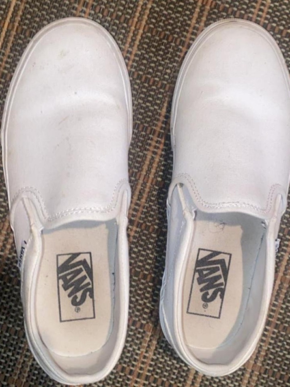 Women’s White Flat Vans